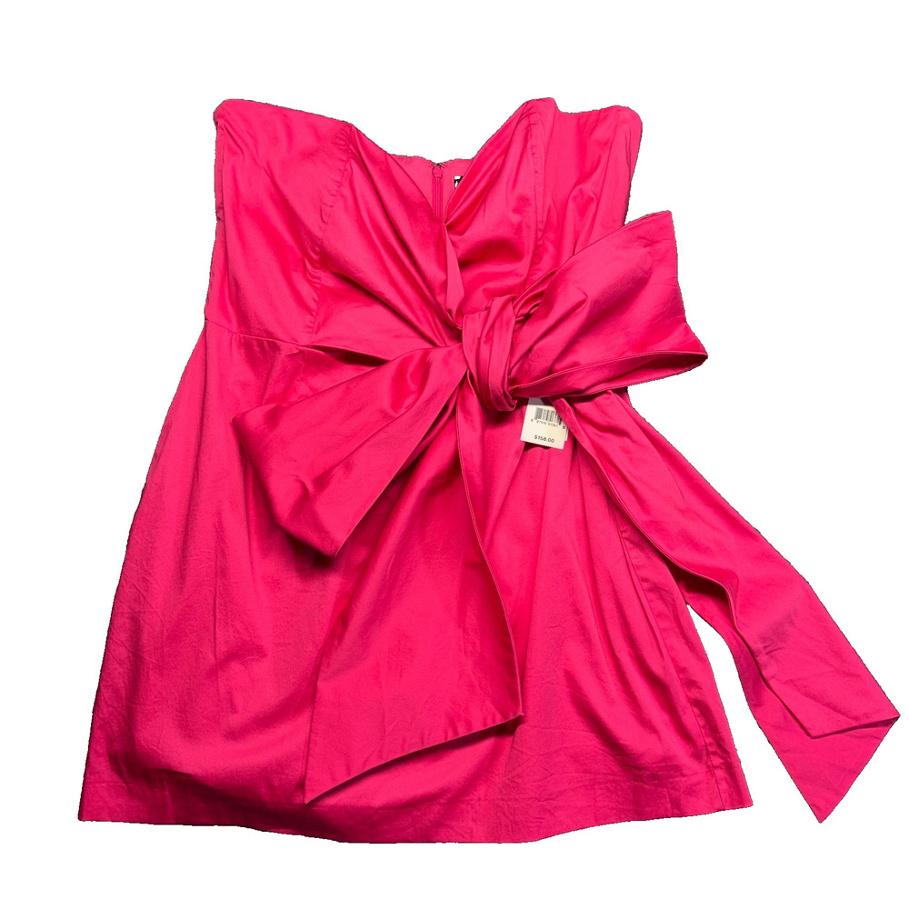 French Connection Strapless Bow Cocktail Dress 12 Pink NWT